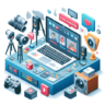 Multimedia content creation (videos, graphics, blogs)